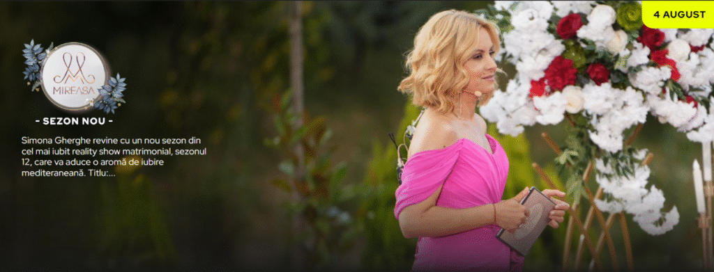 Emisiunea „Mireasa” revine pe 4 August 2025 cu sezonul 12 Mireasa Sezonul 12